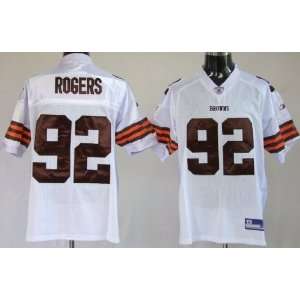 Shaun Rogers #92 Cleveland Browns Replica NFL Jersey White Size 52 (XL 