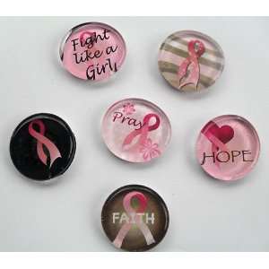  Fridge & Office Memo Board Glass Magnets Breast Cancer 