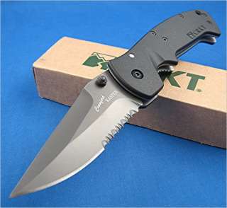   Crawford Kasper All Black Serrated Linerlock Knife Brand NEW 6783Z