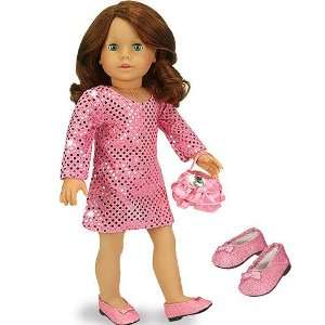  18 Inch Doll Dress 3 Pc. Doll Clothing Set Fits American 