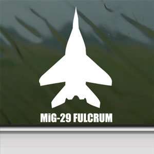  MiG 29 FULCRUM White Sticker Military Soldier Laptop Vinyl 