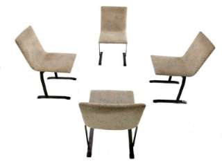 Set 4 Mid Century Italian Modern Saporiti Dining Chairs  