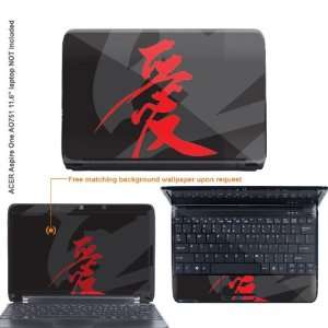 Protective Decal Skin Sticker for ACER Aspire AO751 11.6 SCREEN case 