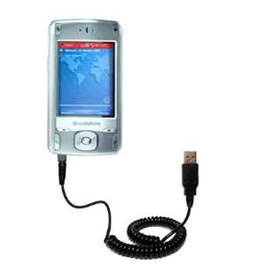 Coiled USB Cable for the Vodaphone VPA Compact II with Power Hot Sync 