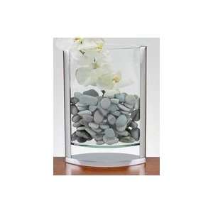   High Glass and Aluminum Asian Large Pocket Vase Patio, Lawn & Garden