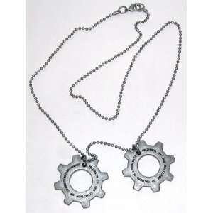  Gears of War 3 Distressed Metal Replica Cog Tags Toys 