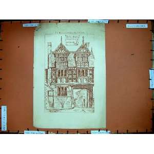  1879 Council House Shrewsbury England Old Print