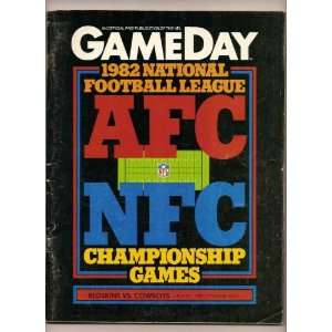    1982 NFL NFC Championship program Redskins Cowboys 