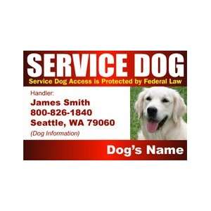  SERVICE DOG ID Badge   1 Dogs Custom ID Badge   Design#6 