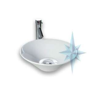  Polaris Sinks W022V White Porcelain Vessel Sink