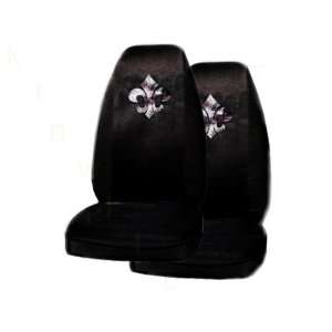  A Set of 2 Universal Fit Crystal Sequin Studded High Back 