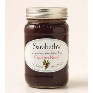 SARABETHS CRANBERRY RELISH JAM 18 oz  Grocery & Gourmet 