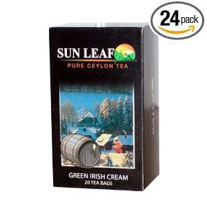 Sun Leaf Irish Cream Green Tea, 20 Count Sachet Tea Bags (Pack of 24 