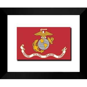  United States Marine Corps Flag Wood 15x18 Framed Photo 