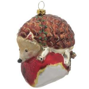  Hedgehog   Apple Christmas Ornament