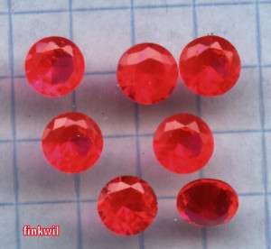 Round Faceted lab created Rubies U choose size  