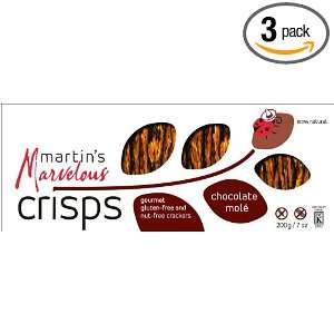 Martins Marvelous Crisps Chocolate Mole Crisps, 7 Ounce (Pack of 3 