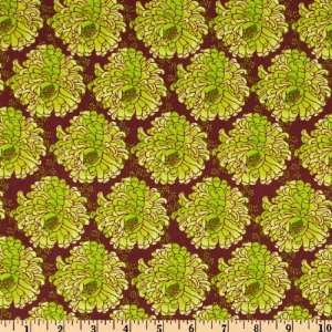  45 Wide Zazu Chrysanthemum Lime Fabric By The Yard tina 