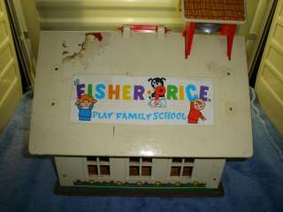 VINTAGE FISHER PRICE PLAY FAMILY SCHOOL HOUSE  