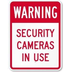  Warning   Security Cameras In Use Engineer Grade Sign, 24 