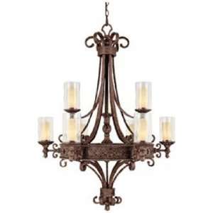  Squire Collection Crusted Umber Finish 9 Light Chandelier 