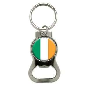  Irish Ireland Flag   Bottle Cap Opener Keychain Ring 