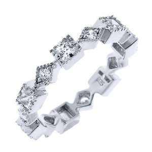  Cubic zirconia sterling silver stack rings discount 