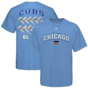  Majestic Chicago Cubs Light Blue Cooperstown Winning 