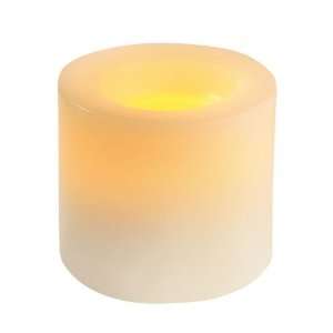 NEW Inglow 3 Inch Pillar Vanilla Scented Flameless Candle Timer Cream 