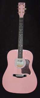NEW Crestwood Dreadnought ACOUSTIC Guitar   PINK  