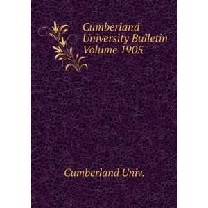  Cumberland University Bulletin Volume 1905 Cumberland 