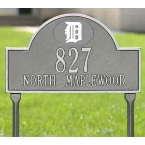  Detroit Tigers Pewter and Silver Personalized Address Lawn 