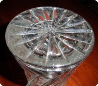 Lead Crystal 24% Cut Glass Vase made in U.S.S.R.  