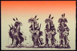 Kevin Red Star Crow Hot Dancers Signed & Numbered Lithograph Art 