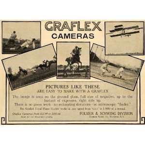  1911 Ad Graflex Cameras Folmer Schwing Horse Jumping 