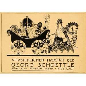  1914 Ad Georg Schoettle Home Decor Germany Horse Carriage 