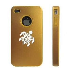  Apple iPhone 4 4S 4G Gold D112 Aluminum & Silicone Case 