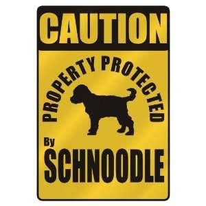   PROPERTY PROTECTED BY SCHNOODLE  PARKING SIGN DOG