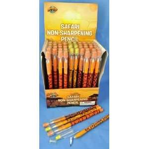 50 ~ Safari Print Pop a point Non sharpening Pencils ~ Eraser Tops 