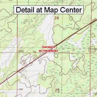 USGS Topographic Quadrangle Map   Dairyland, Wisconsin (Folded 