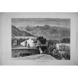    Afghan War 1879 Interior Fort Dakka Mountain Scene