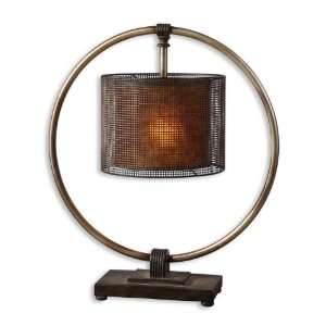  Uttermost 27.5 Inch Dalou Lamp In Rustic, Dark Bronze 