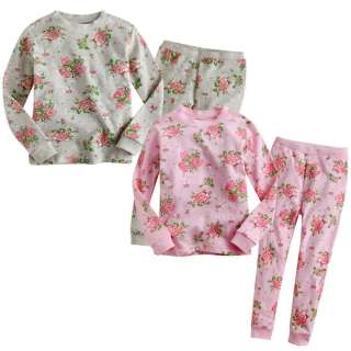   Toddler Kids Girl Cute Sleepwear Pajama Set  Lovely Rose   