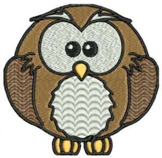Cute Kids Owl Single Machine Embroidery Designs CD  