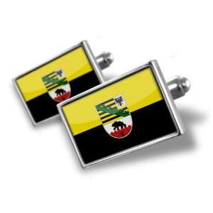  Cufflinks Saxony Anhalt Flag region Germany   Hand Made 