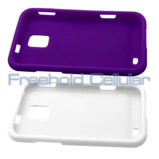   & Purple Silicone Soft Skins Covers Cases for Samsung Focus S / i937