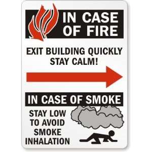  Smoke Stay Low To Avoid Smoke Inhalation (Arrow Right) (with graphic