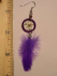 Dream Catcher Earrings   Real Feathers     