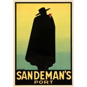 1933 Sandemans Port Don G. Massiot Brown Mini Poster   Original Mini 