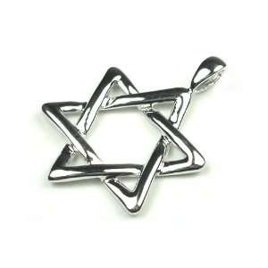  Star of David Designed Fine Sterling Silver Pendant with 